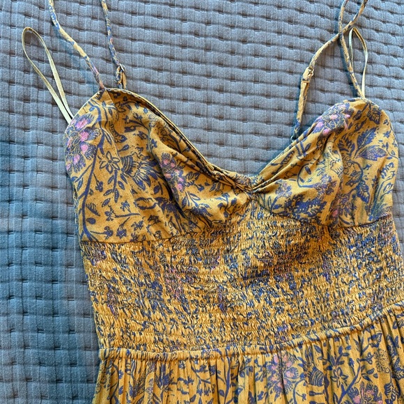 Free People Sundrenched Printed Maxi in Dusty Olive Combo - Picture 5 of 7